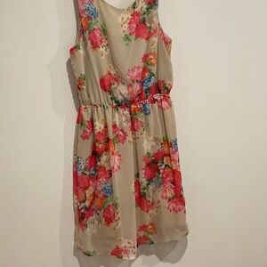Floral and Nude Dress